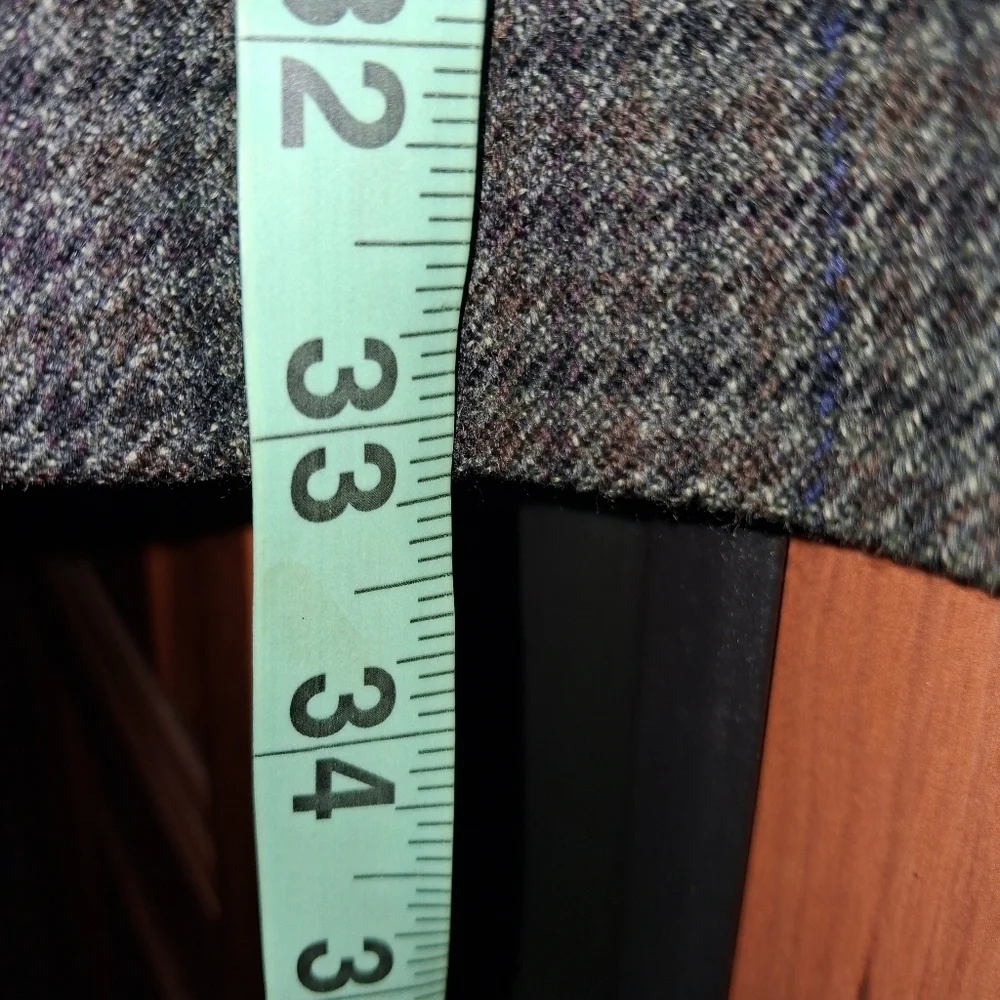 Croft And Barrow Men's Black and Gray Lambswool Houndstooth Blazer In A 48R.